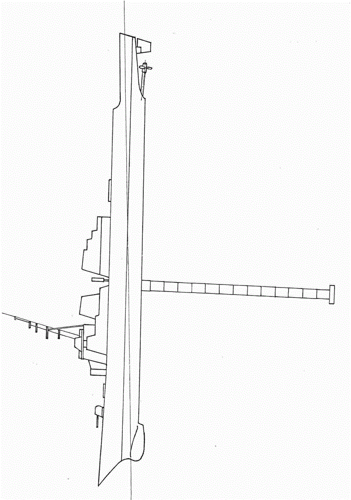 Naval vessel bottom flexible heavy punch stabilization device capable of improving naval vessel seakeeping performance and firing accuracy