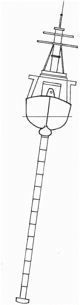 Naval vessel bottom flexible heavy punch stabilization device capable of improving naval vessel seakeeping performance and firing accuracy