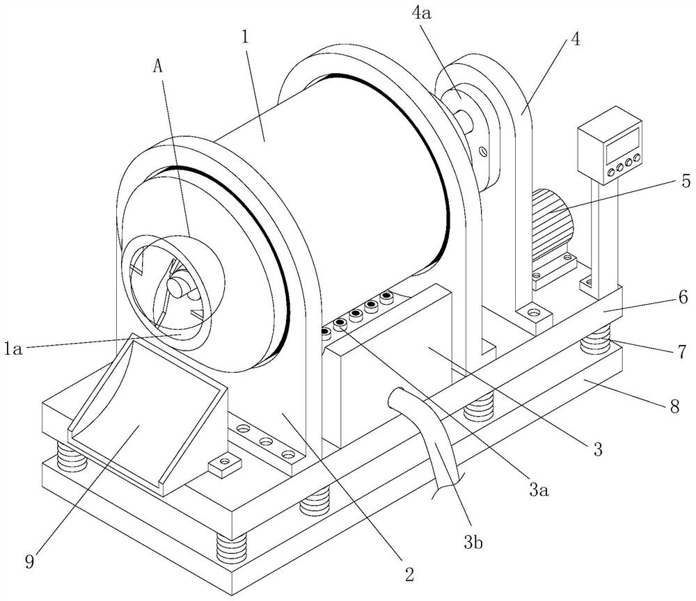 A food frying pan structure that realizes pot body turning by electric control