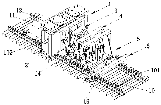 Quick sleeper-changing machine