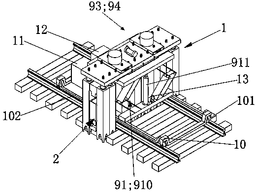 Quick sleeper-changing machine