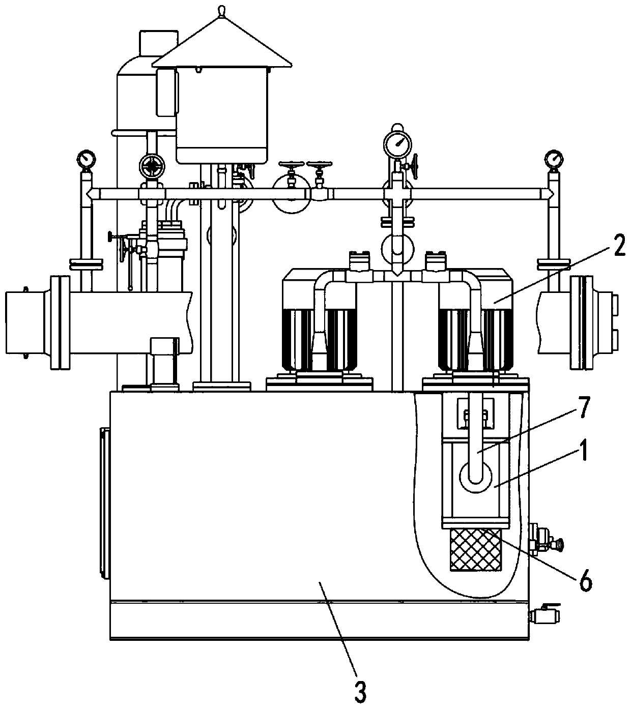 Oil supply device without oil pump oil leakage for turbo expander