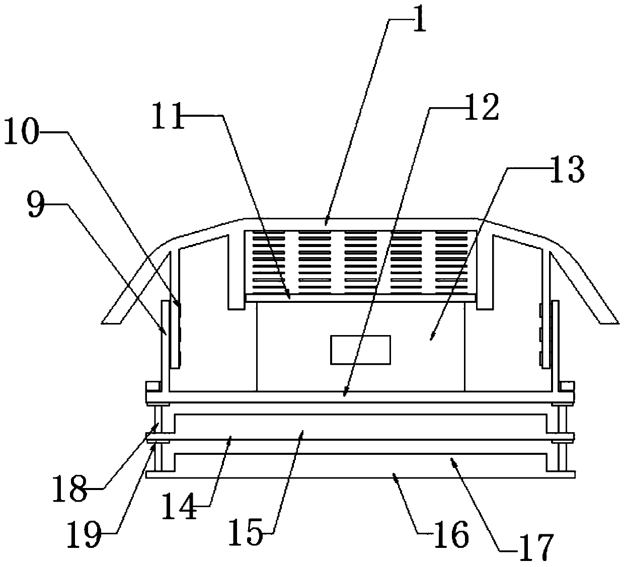 Passenger car front anti-collision structure and application method thereof