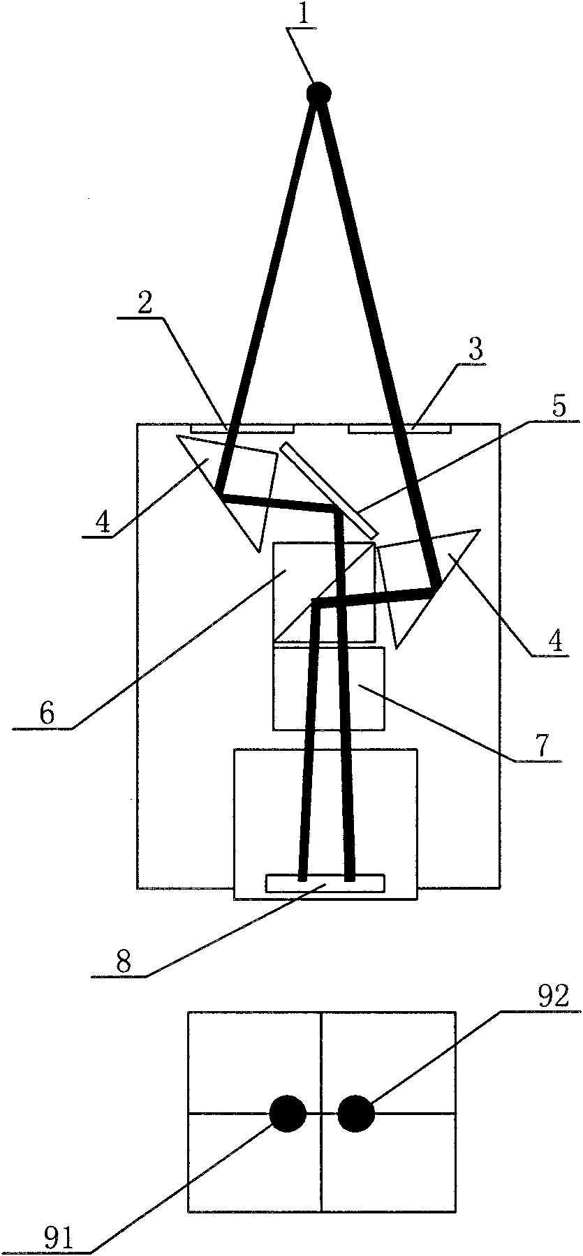 Split measurement method and device for spatial position in three-dimensional field