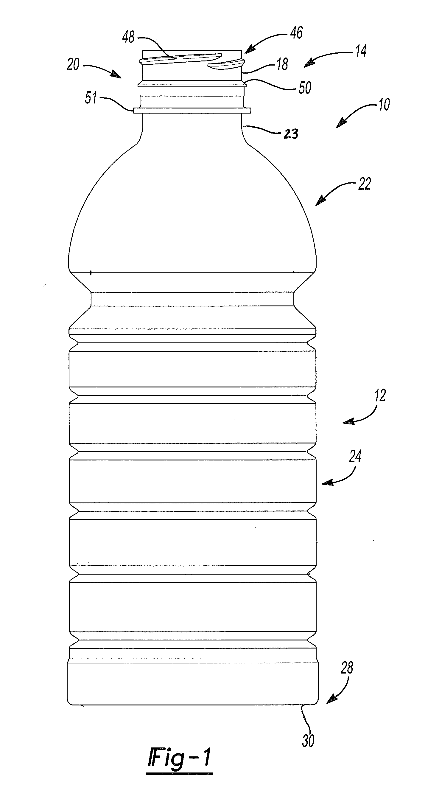 Laser modified plastic container