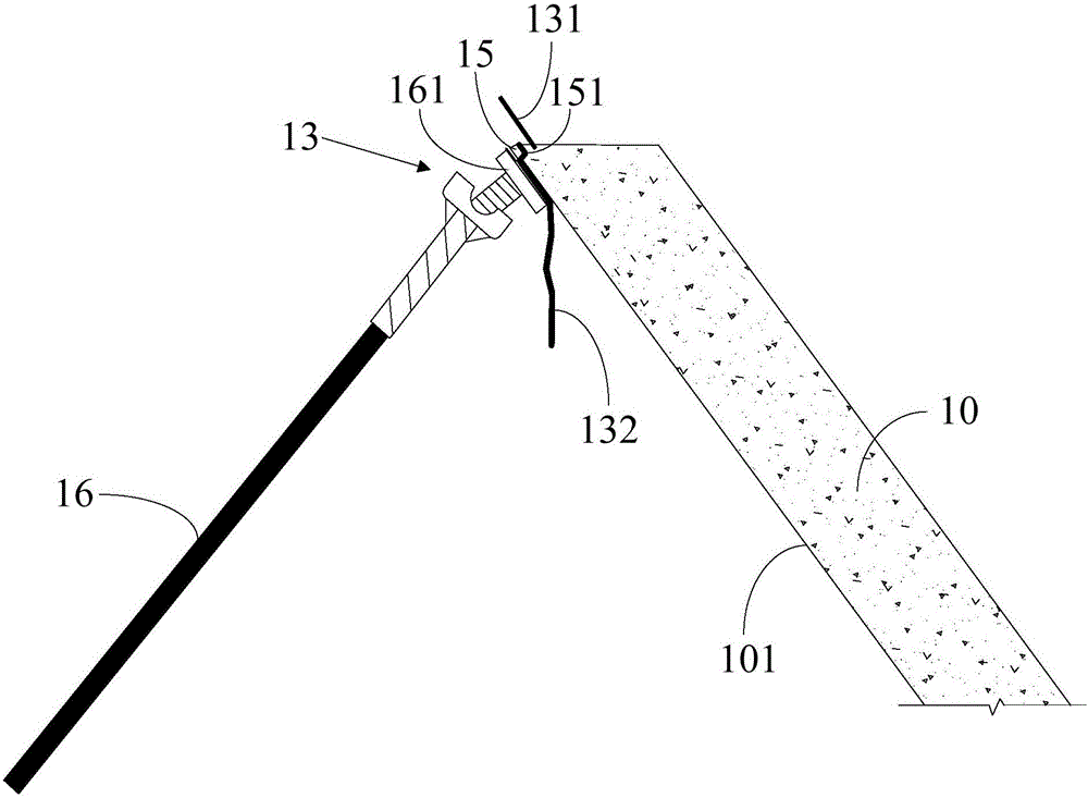 Finished product protecting system and method for outer bevel of bevel bare concrete structure