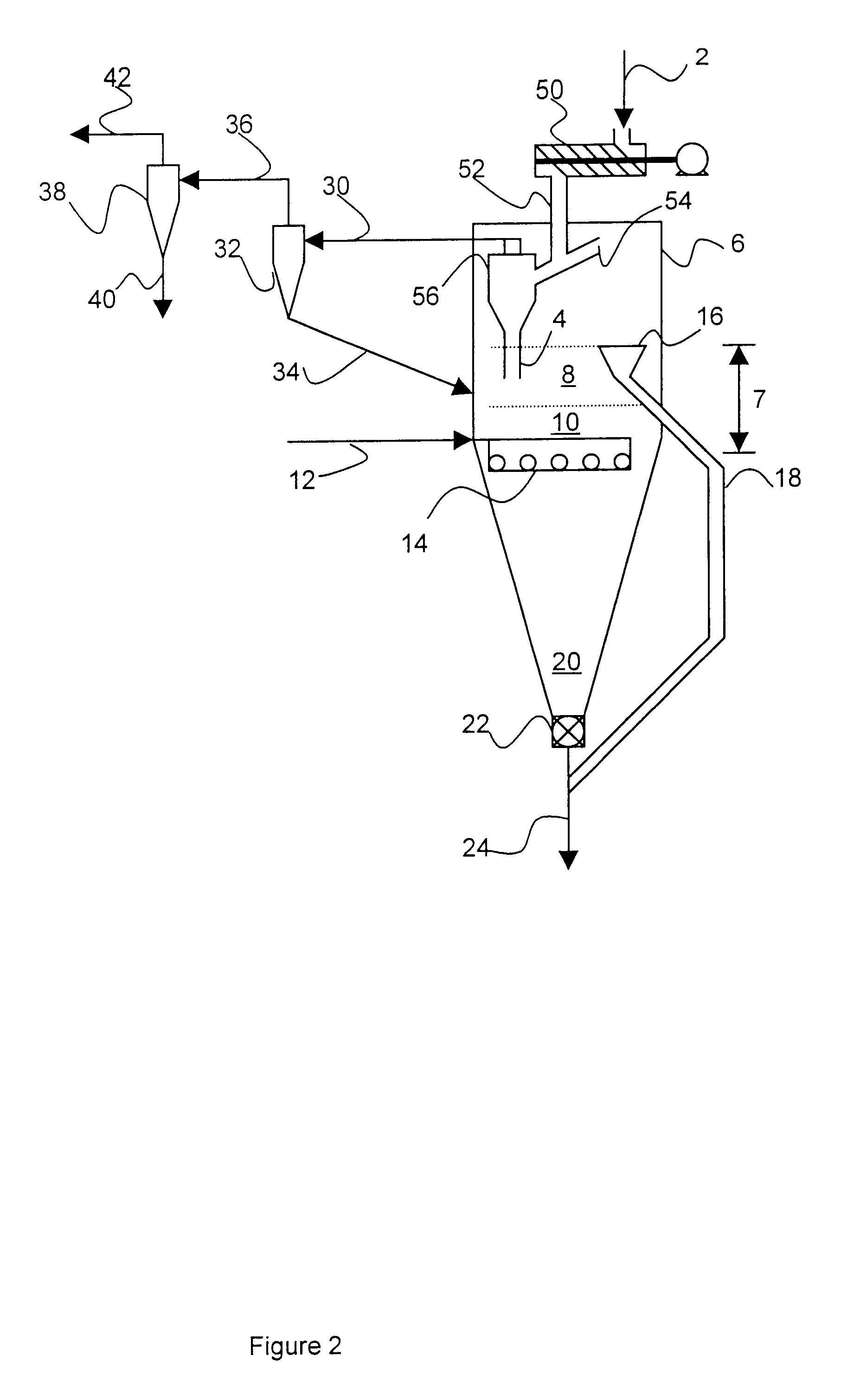 Method and apparatus for reducing iron-oxides-particles having a broad range of sizes