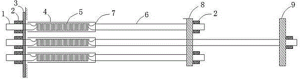 Pressure-dispersive large-deformation self-adaptive anchor bolt