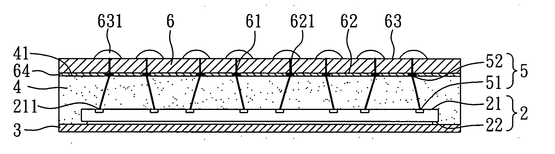 Chip packaging method and structure thereof