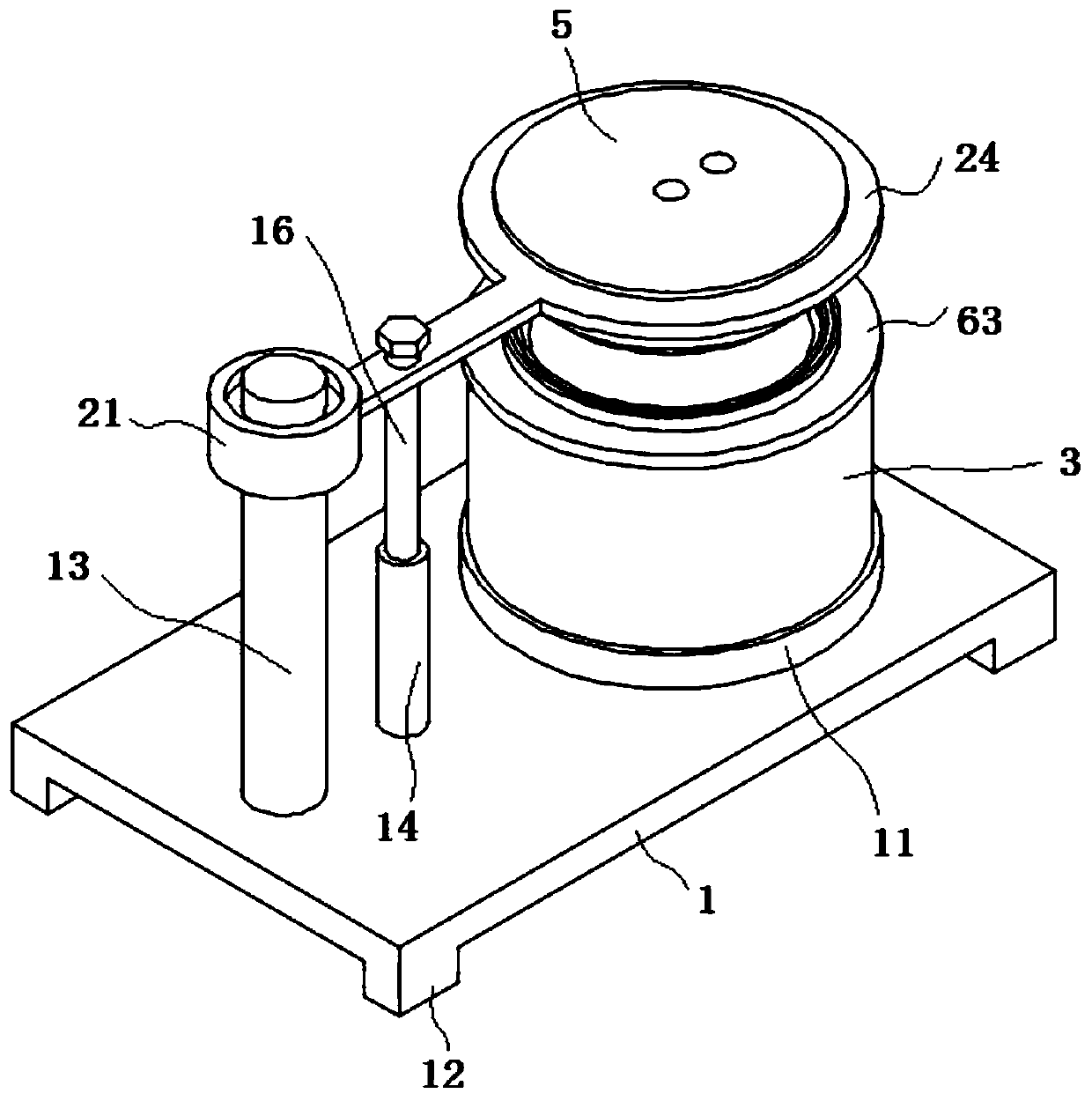 Soil sample treatment device and method based on heavy metal detection