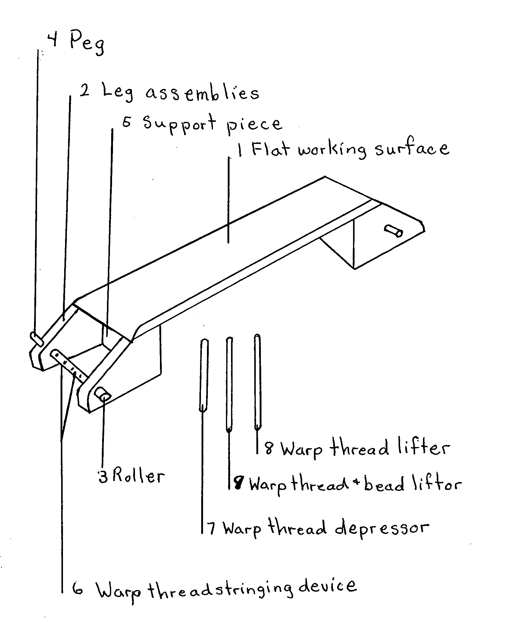 Hand beading loom and method of use