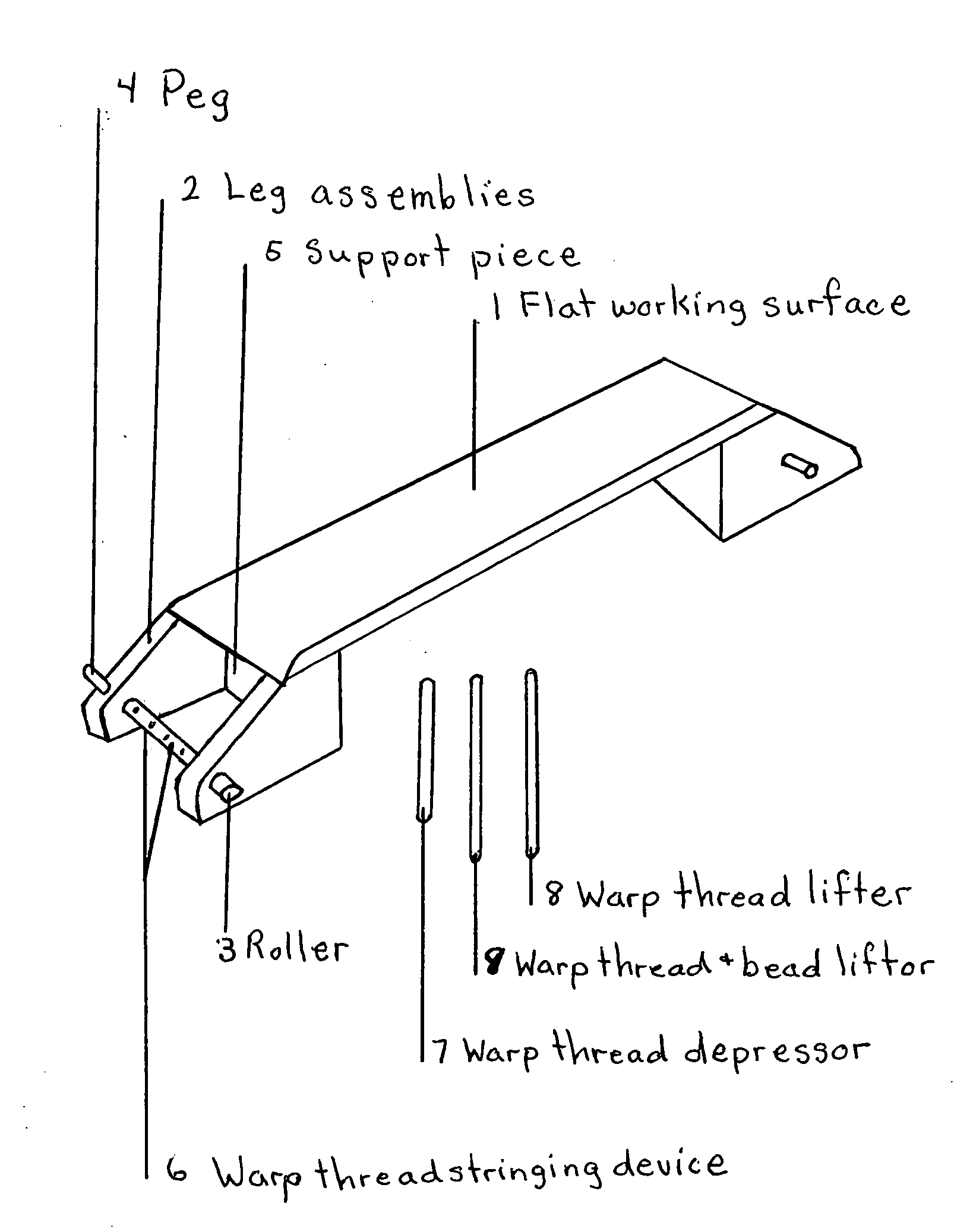 Hand beading loom and method of use