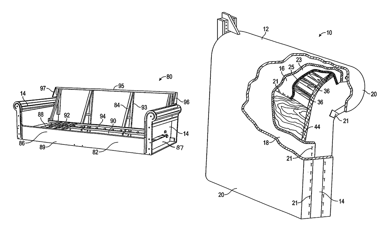 Upholstered furniture piece having upholstered arm panels