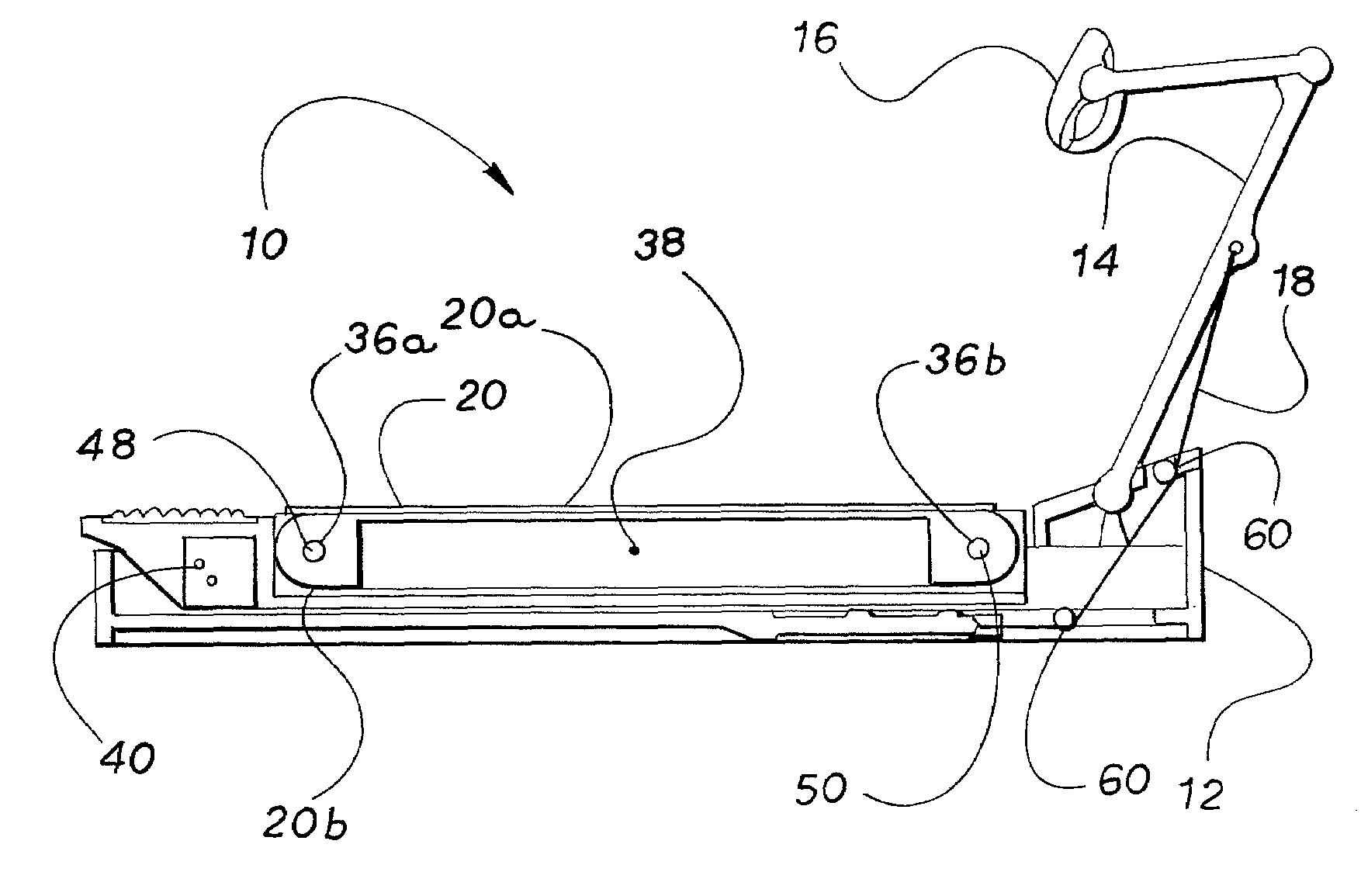 Exercise treadmill for pulling and dragging action