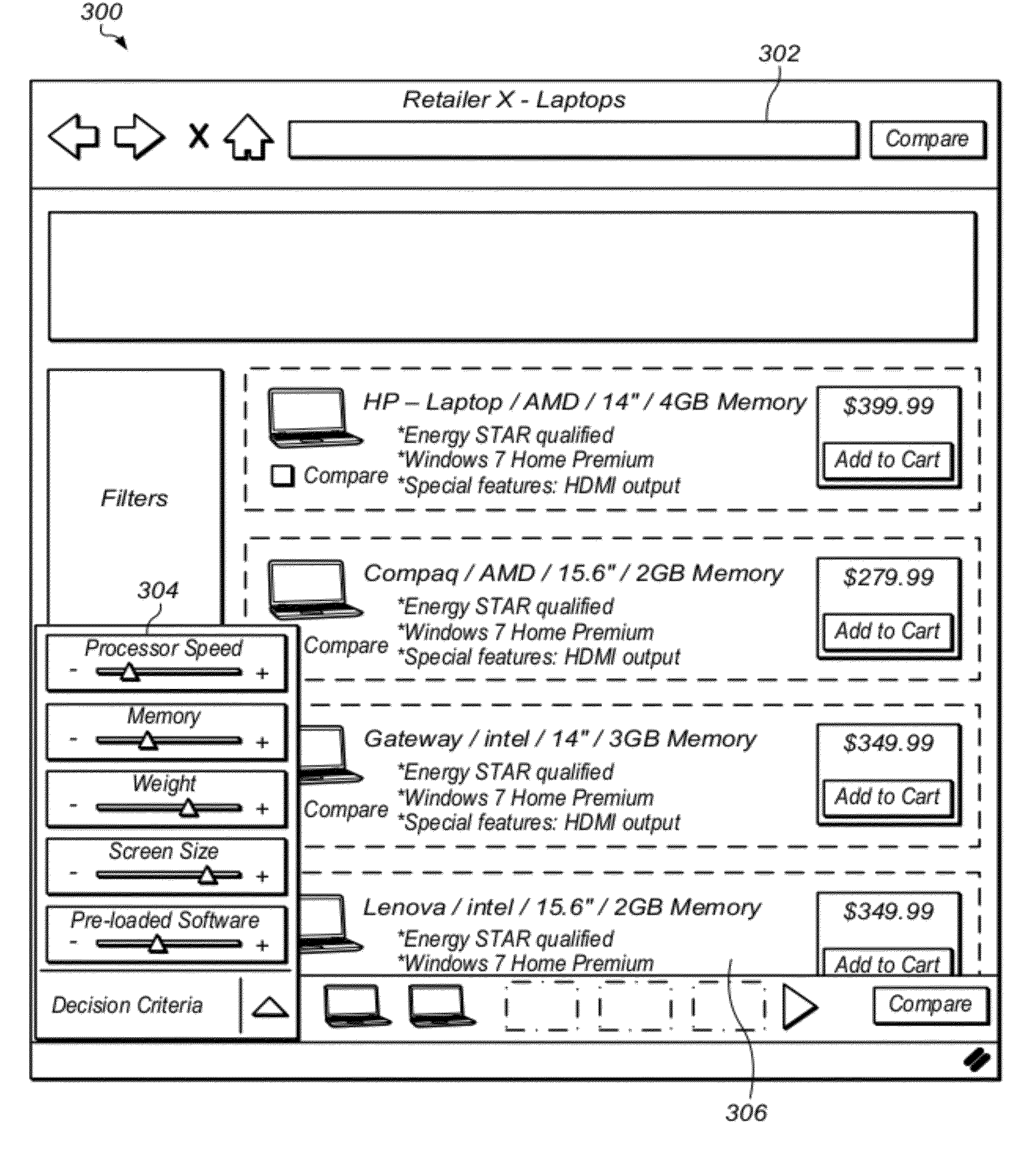 Product comparison and feature discovery