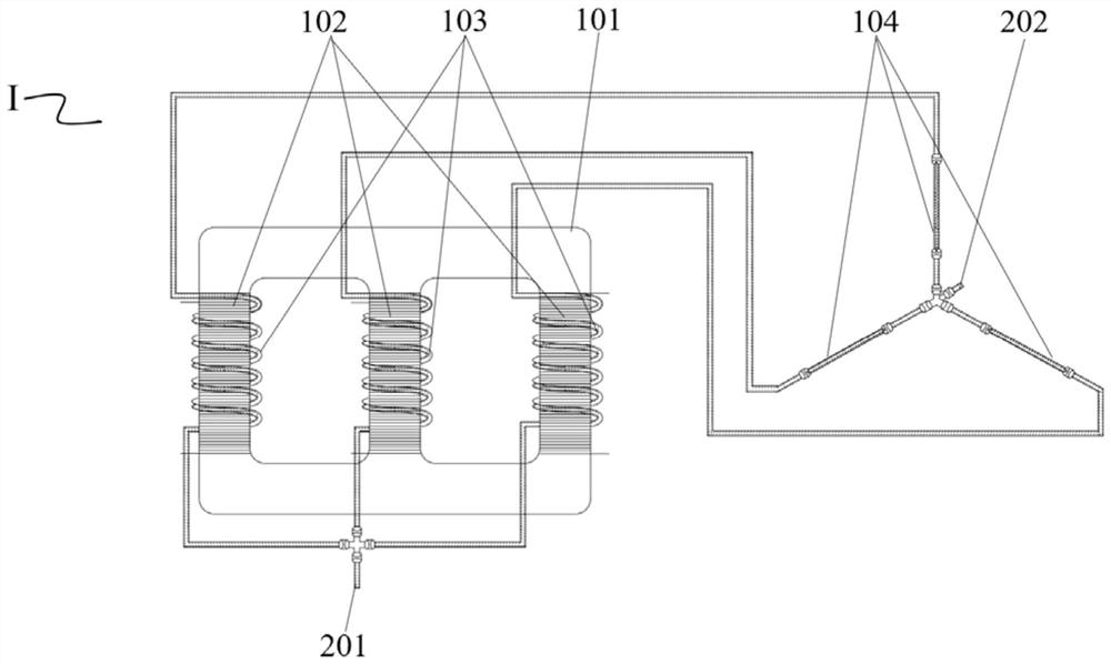 Star-star three-phase induction thermal reactor