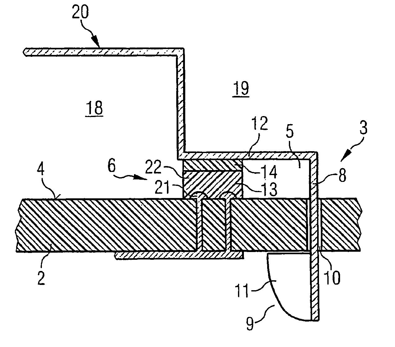 Screening device for electronic subassemblies on a printed circuit board