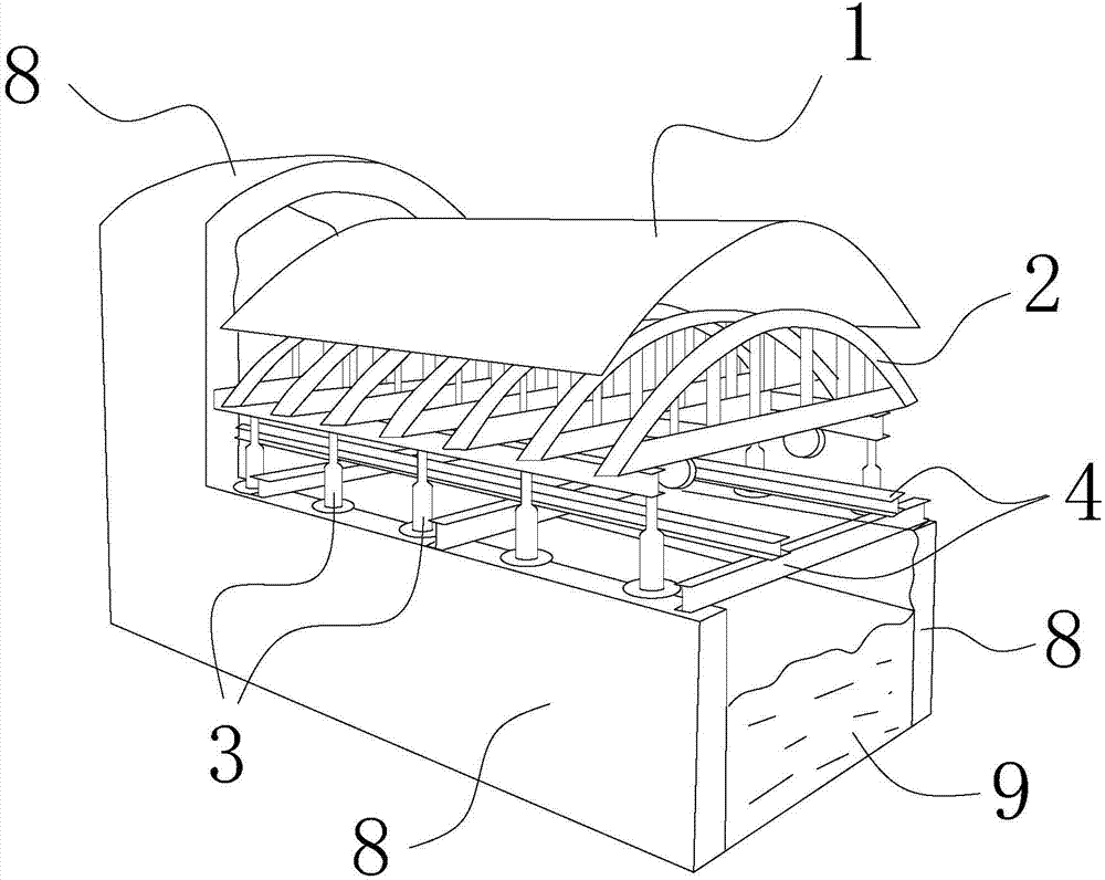 Suspension rail type construction trolley