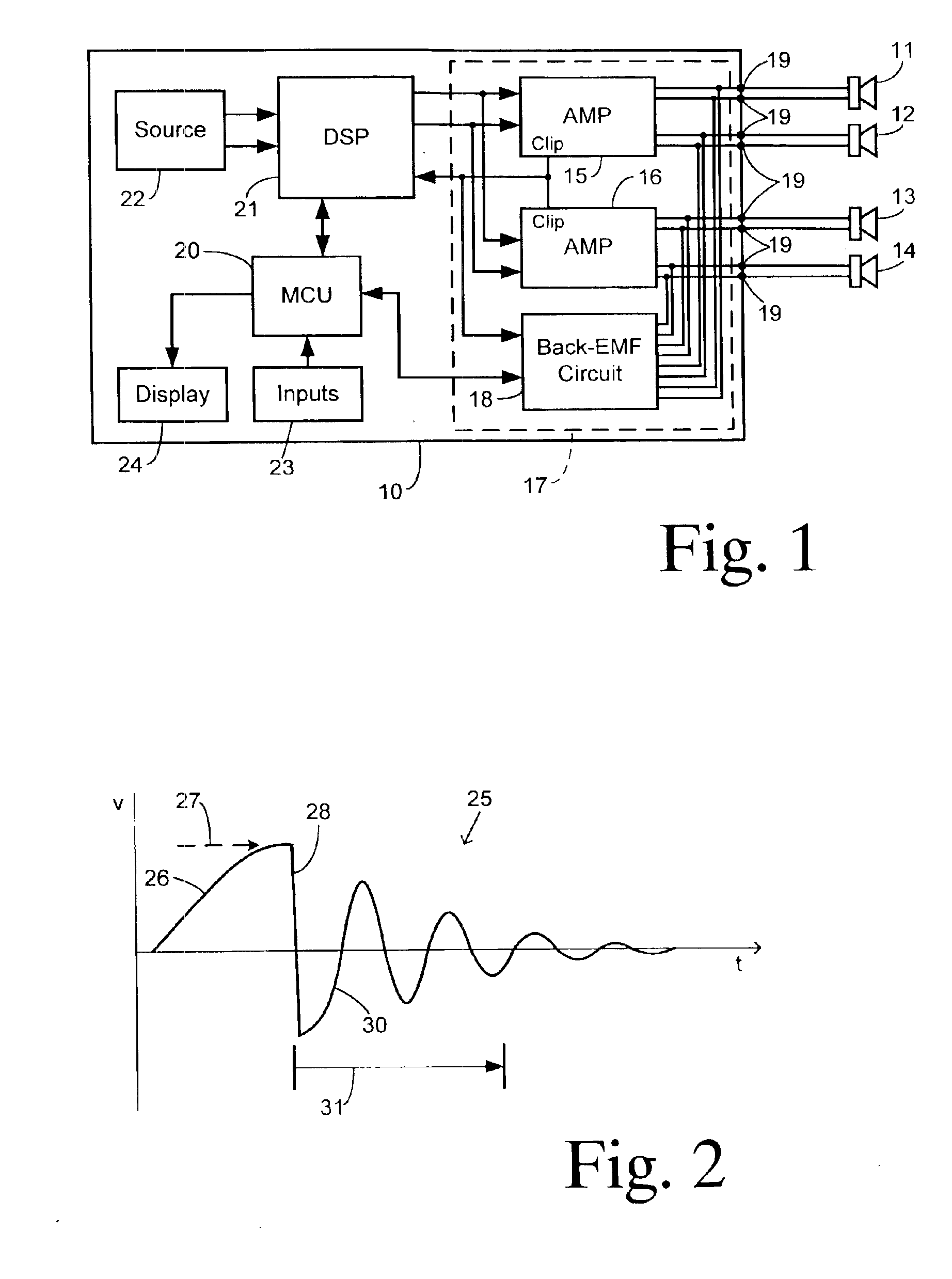 Audio loudspeaker detection using back-EMF sensing