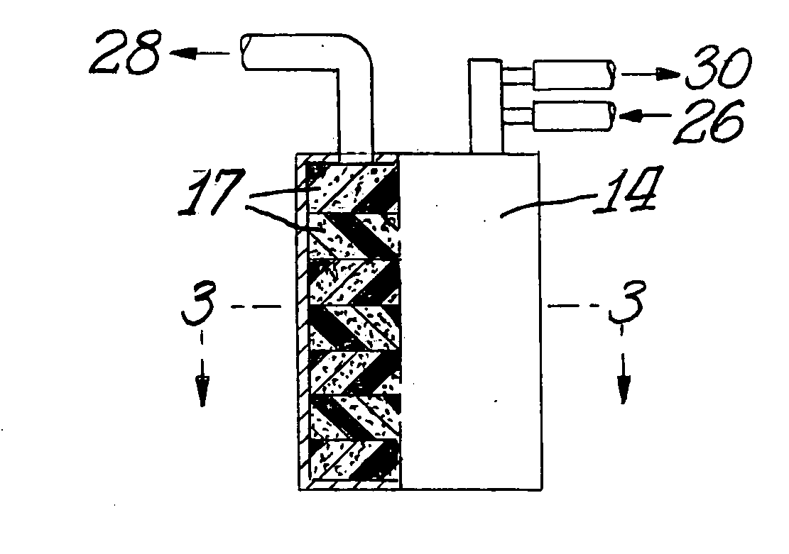 Filter materials for absorbing hydrocarbons