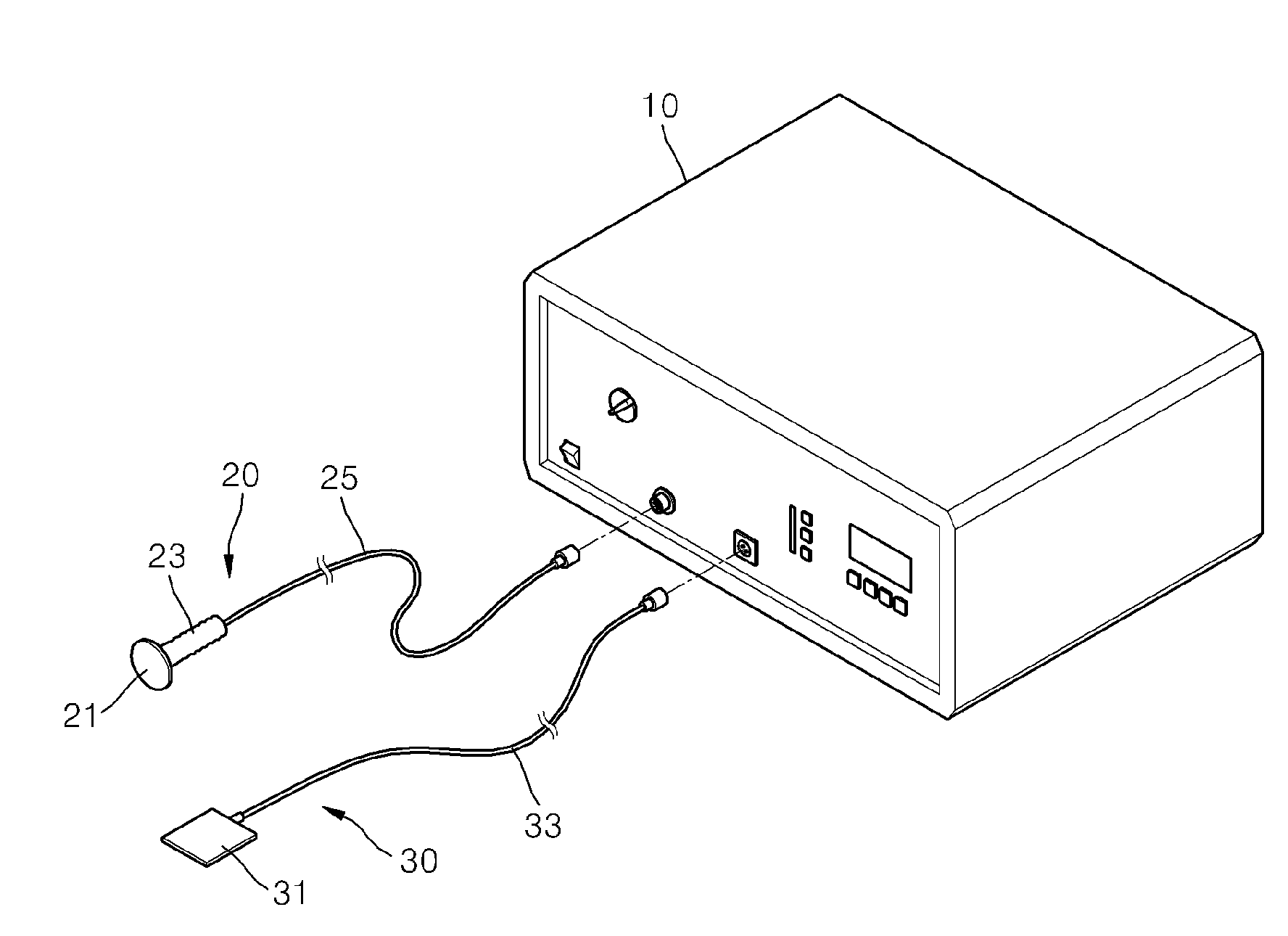 High-frequency electrode unit for scalp care