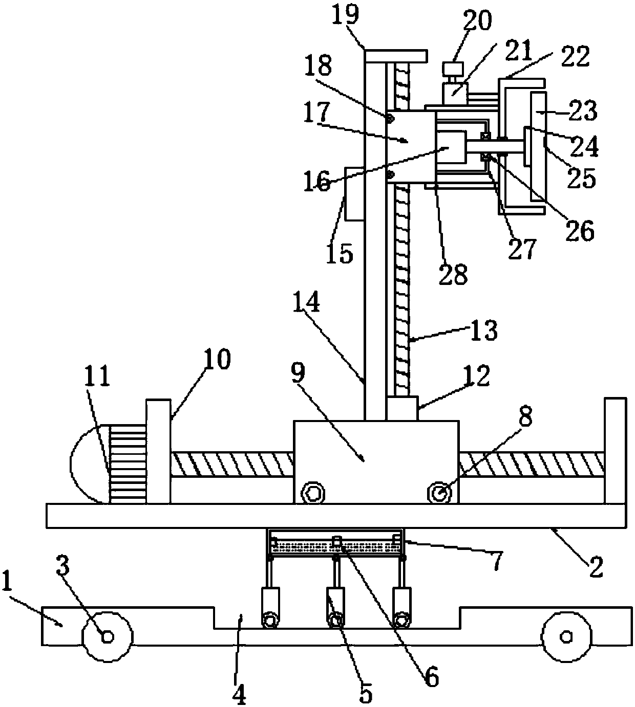 Dust-free environment-friendly wall surface construction grinding device for building