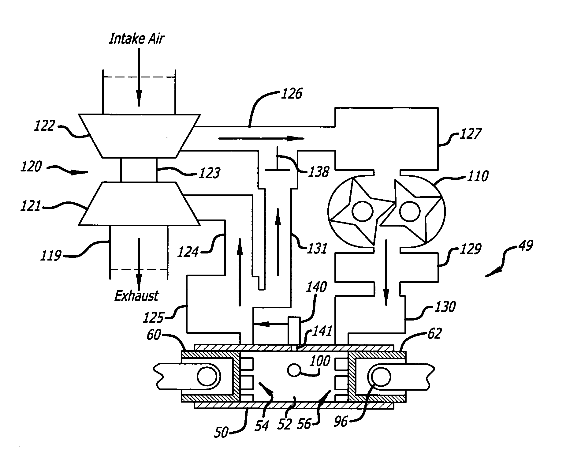 Two stroke, opposed-piston engines with engine braking