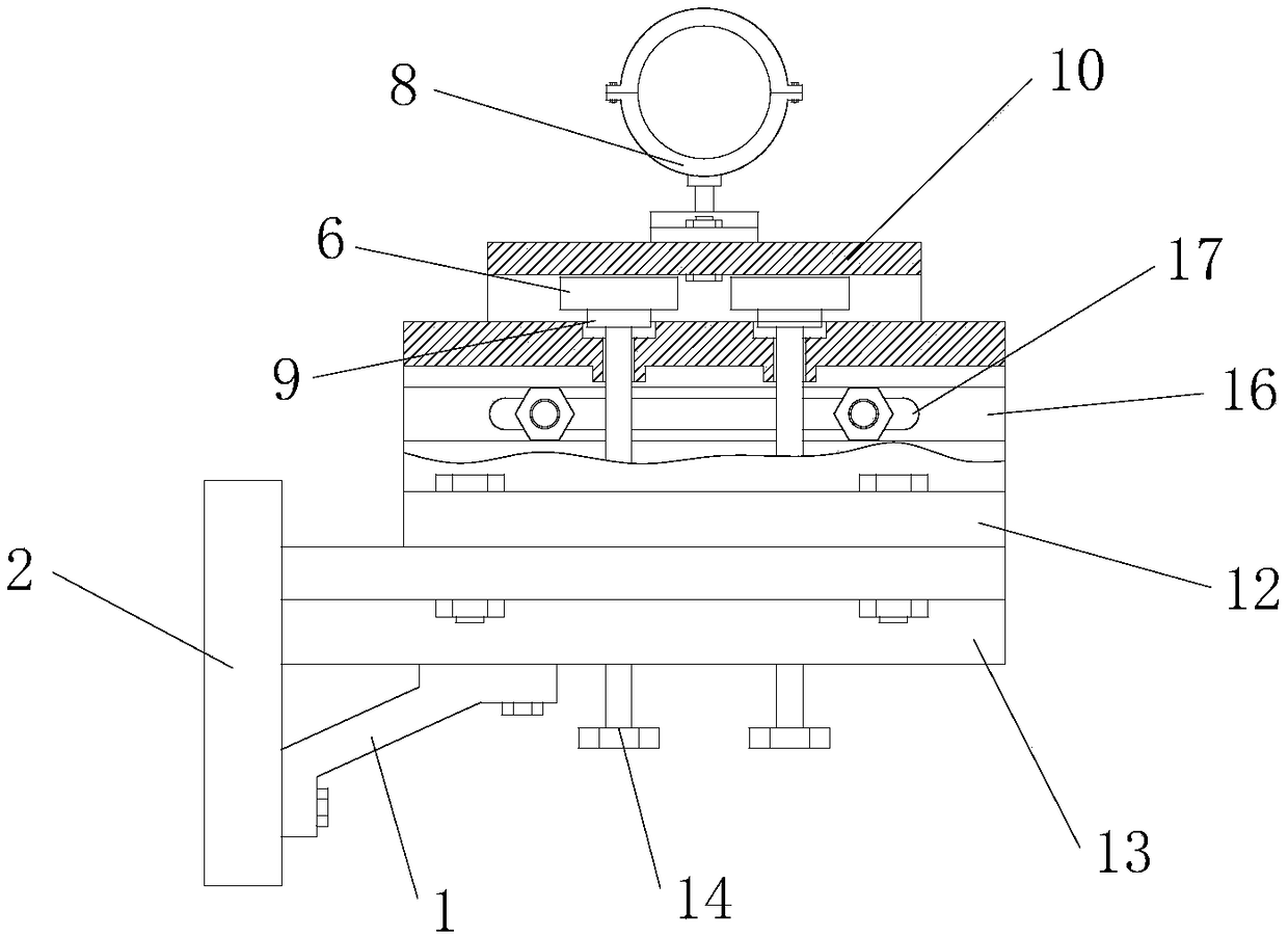 Efficient anti-loose supporting and hanging device facilitating pipeline installing and adjusting