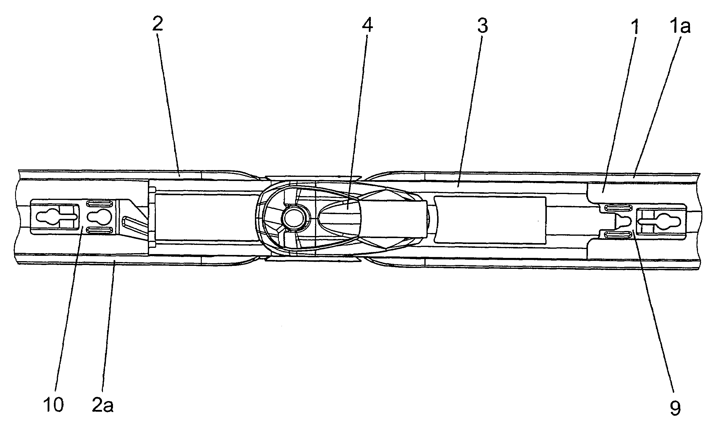 Arrangement for longitudinal adjustment of two binding jaws of a ski binding