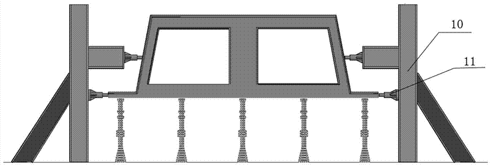 Tool installation mould for upside-down construction of multi-curve superimposed steel box girder and construction method thereof