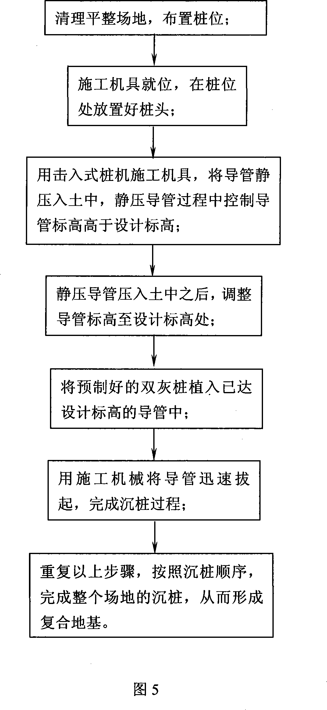 Lime coal ash precast pile and pile forming technique, and method for forming composite ground foundation