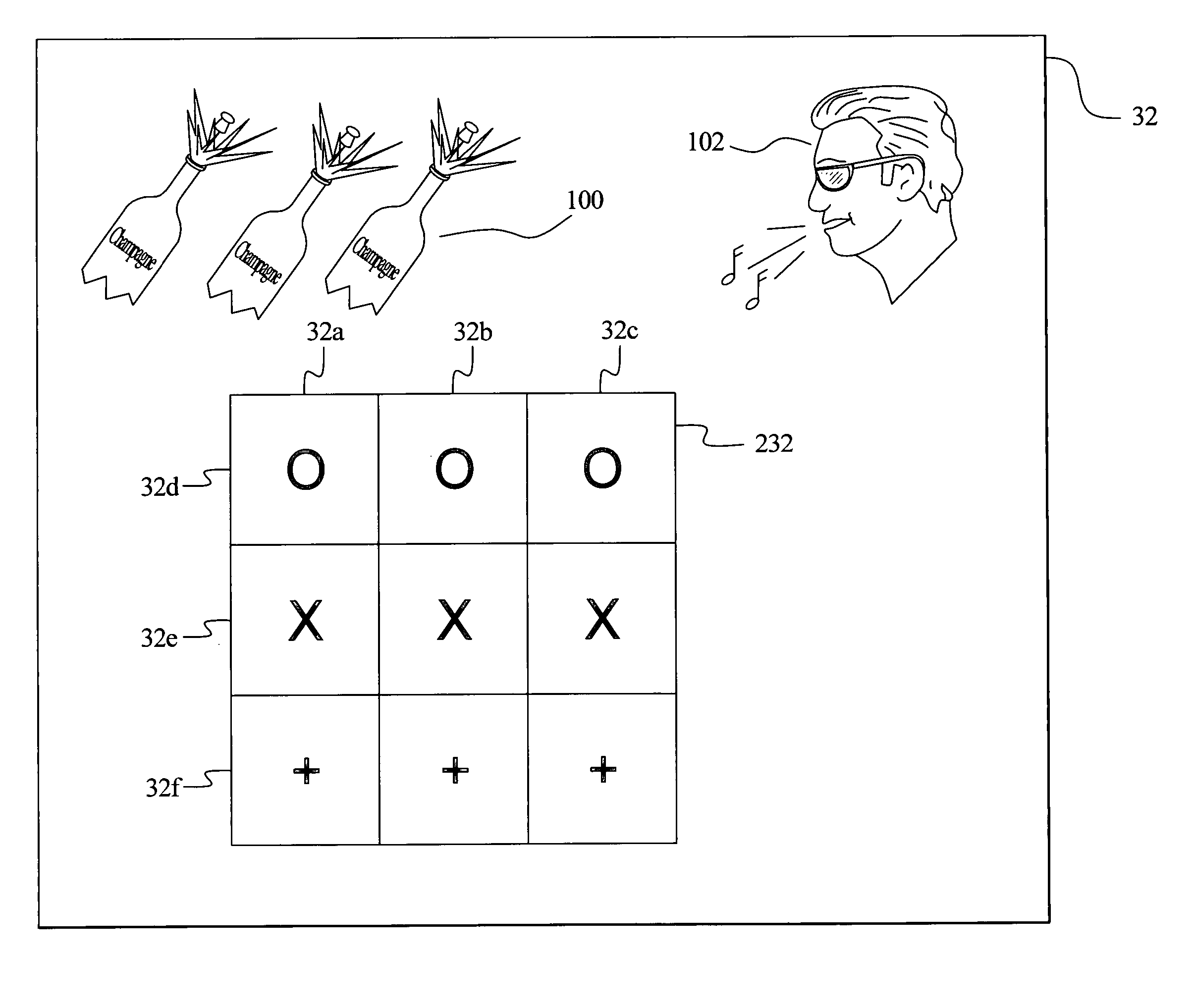 Gaming device having a replicating display and a payout display