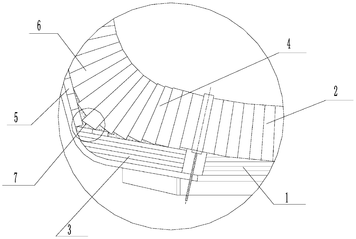 Anti-steel-seepage furnace floor structure