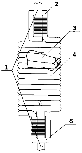 Safety belt rope tension spring buffering device