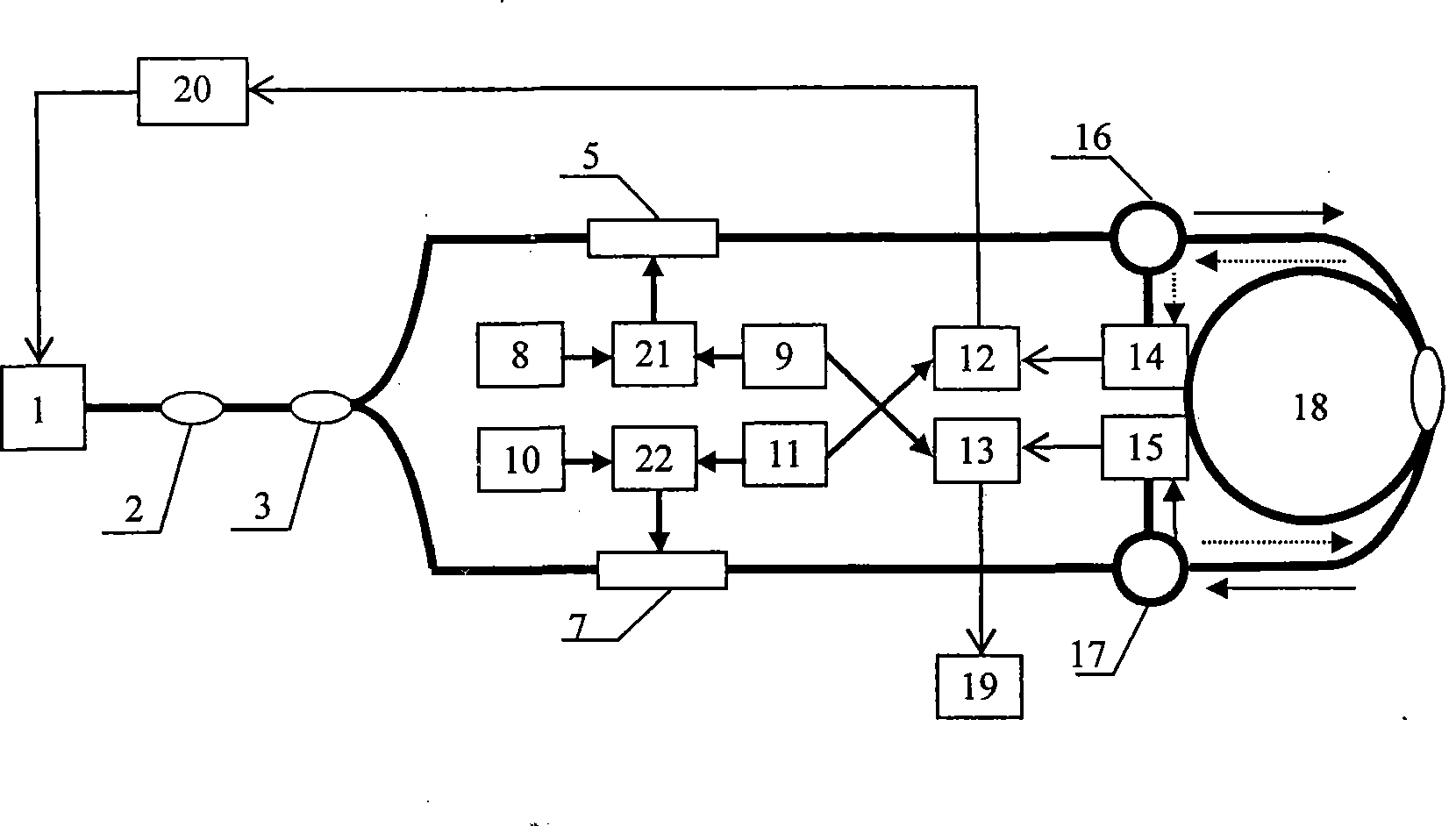 Detection apparatus and method for miniature resonance type optical gyroscope with double-signal combined modulation