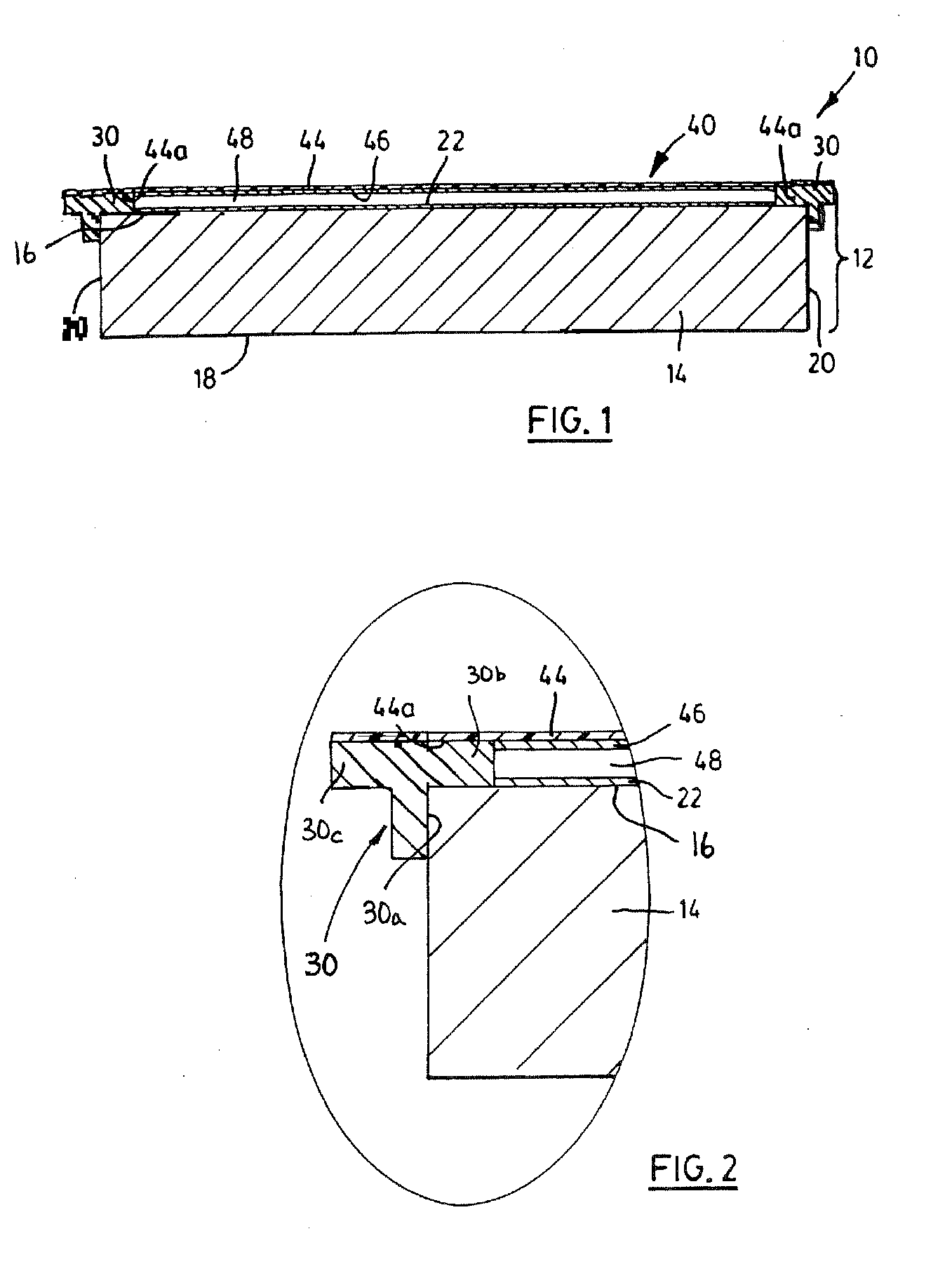 Tensioned touch panel and method of making same