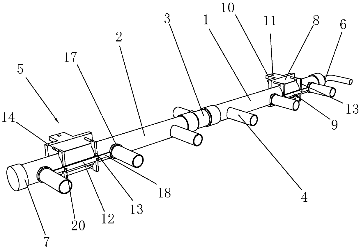 Heat exchanger header air gathering pipe assembly and manufacturing method thereof