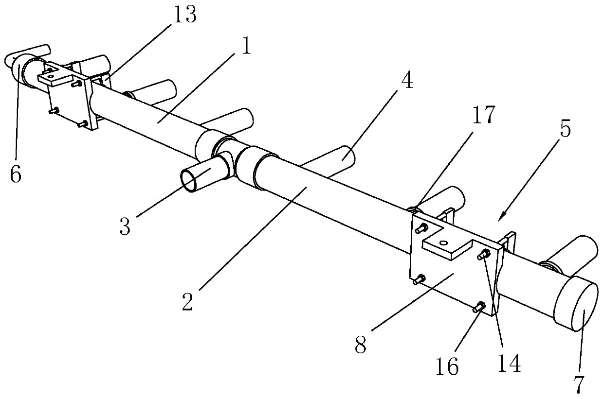 Heat exchanger header air gathering pipe assembly and manufacturing method thereof