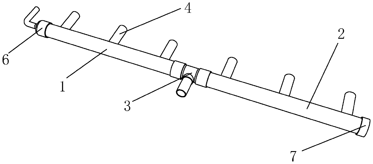 Heat exchanger header air gathering pipe assembly and manufacturing method thereof