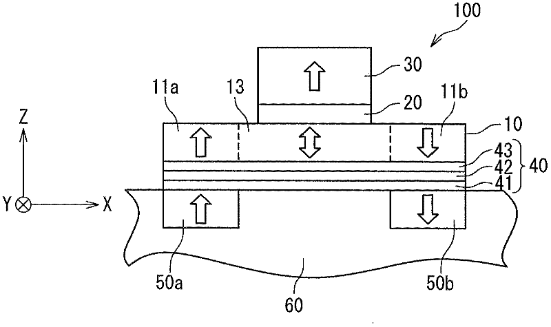 Magnetic memory including memory cells incorporating data recording layer with perpendicular magnetic anisotropy film