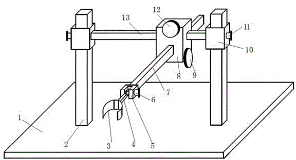 Six-freedom-degree electronic microscope support