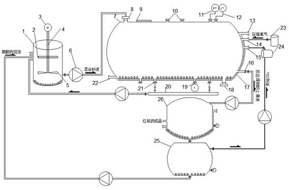 A kind of method and device for one-step preparation of red vitriol sodium with chromite as raw material