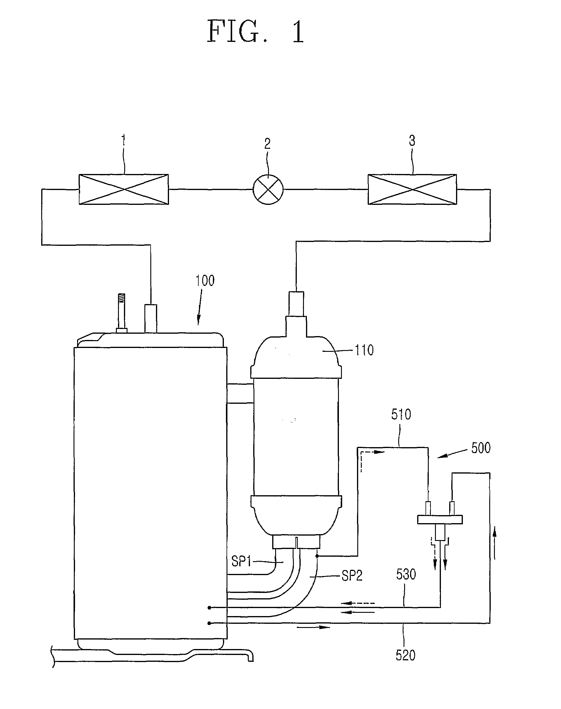 Capacity Varying Type Rotary Compressor and Refrigeration System Having the Same