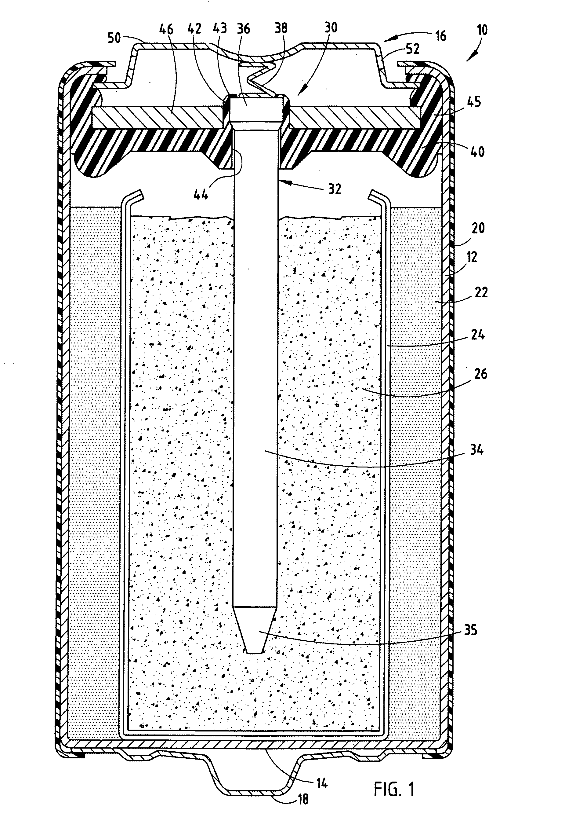 Electrochemical cell having venting current collector and seal assembly