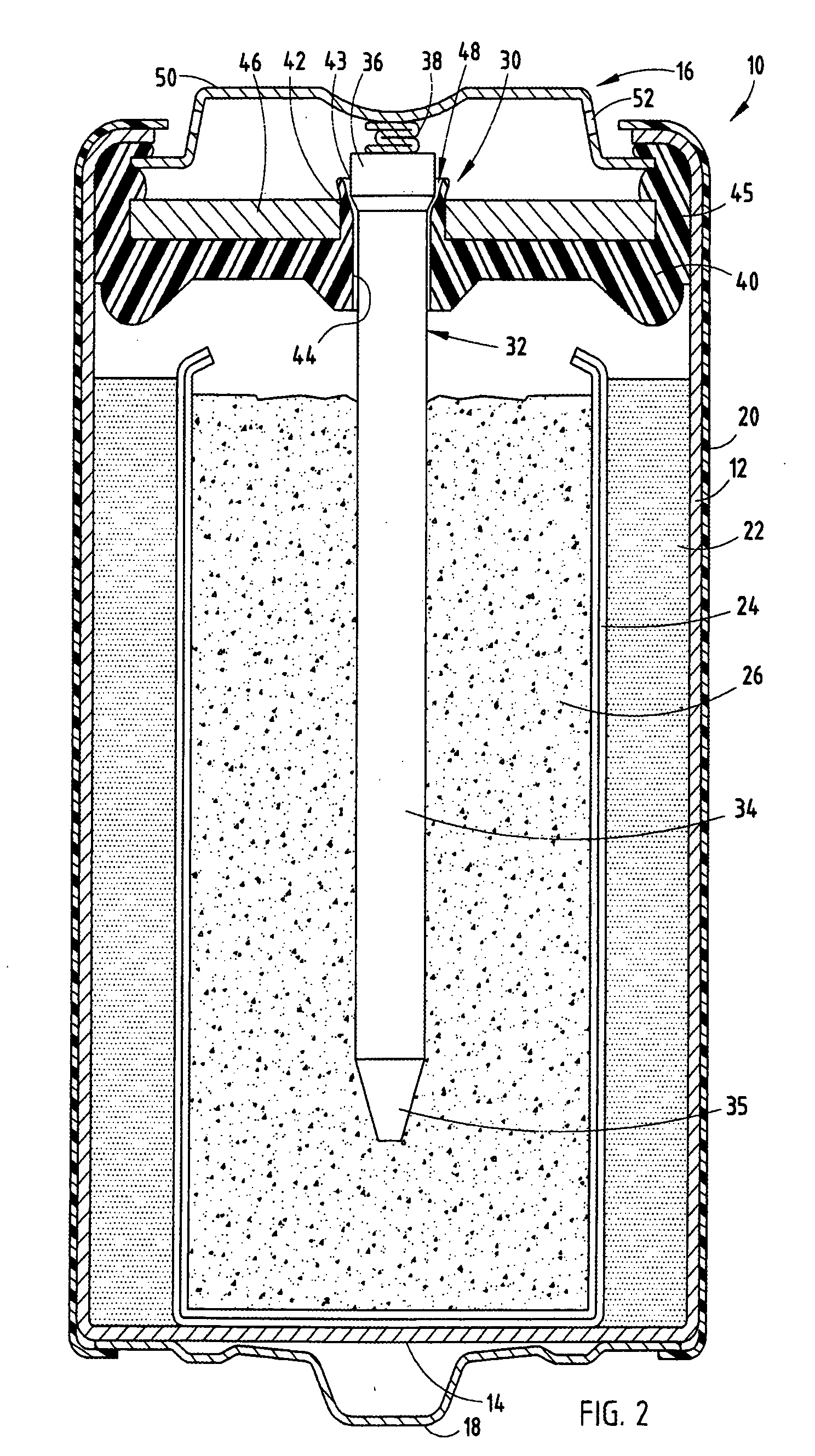 Electrochemical cell having venting current collector and seal assembly