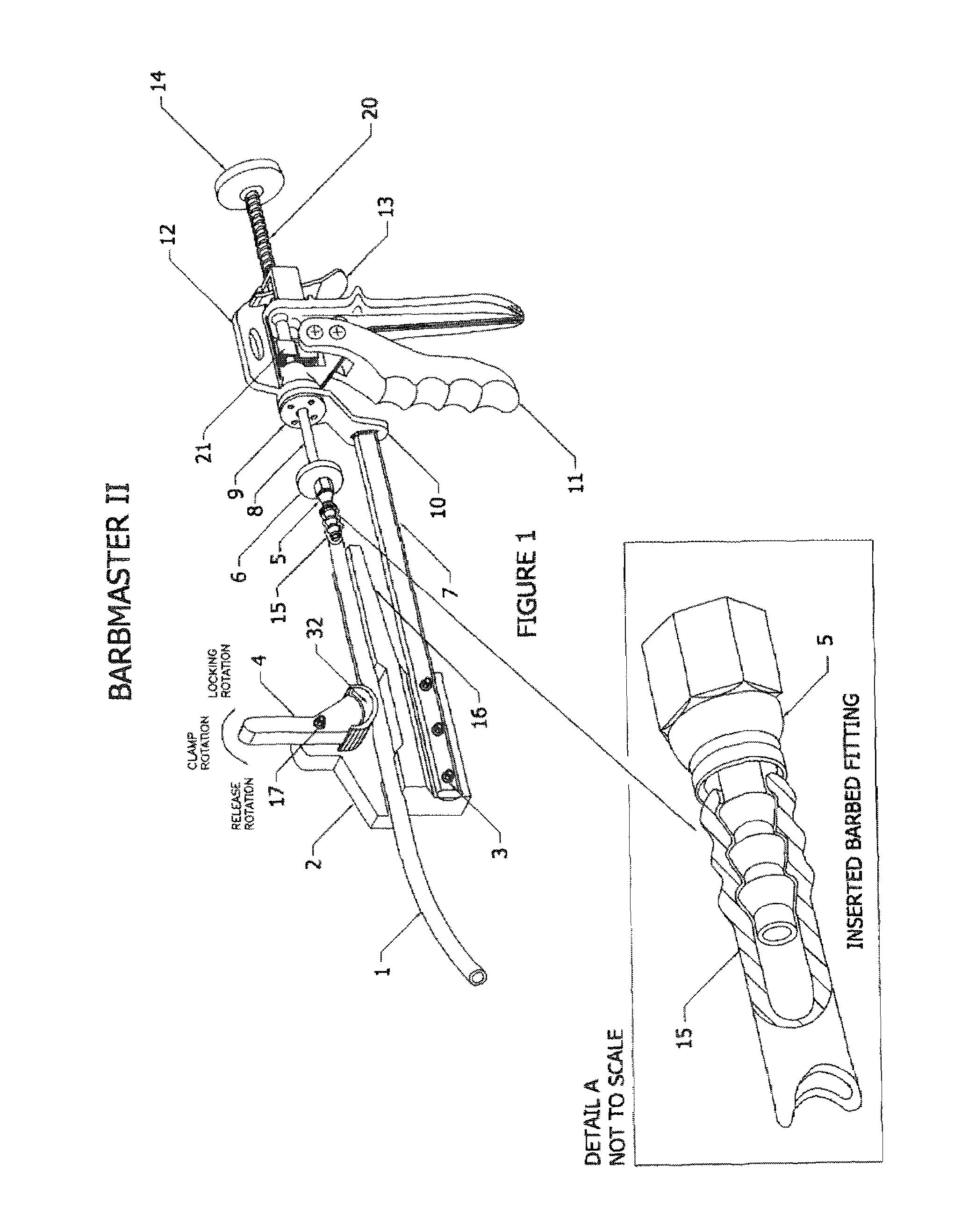 Portable hose fitting inserter