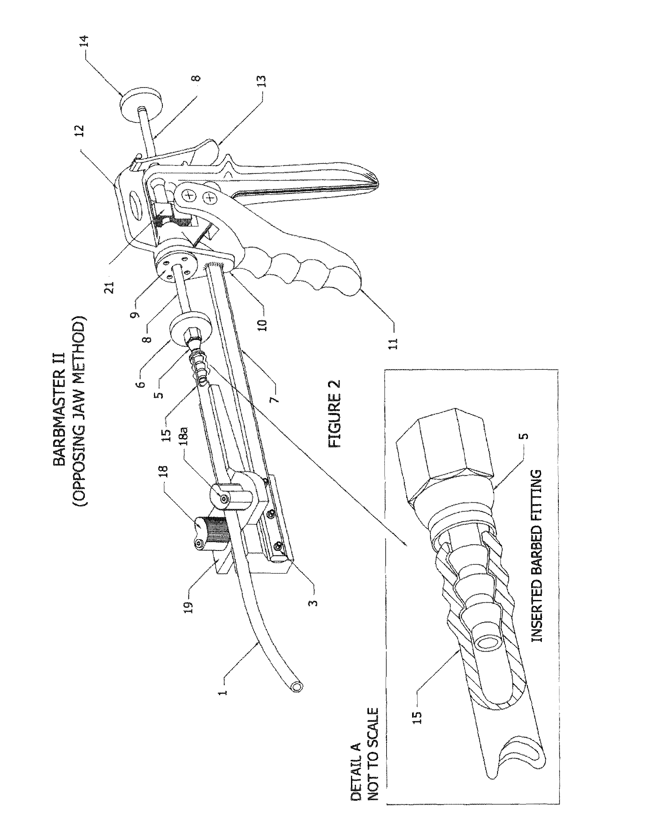 Portable hose fitting inserter