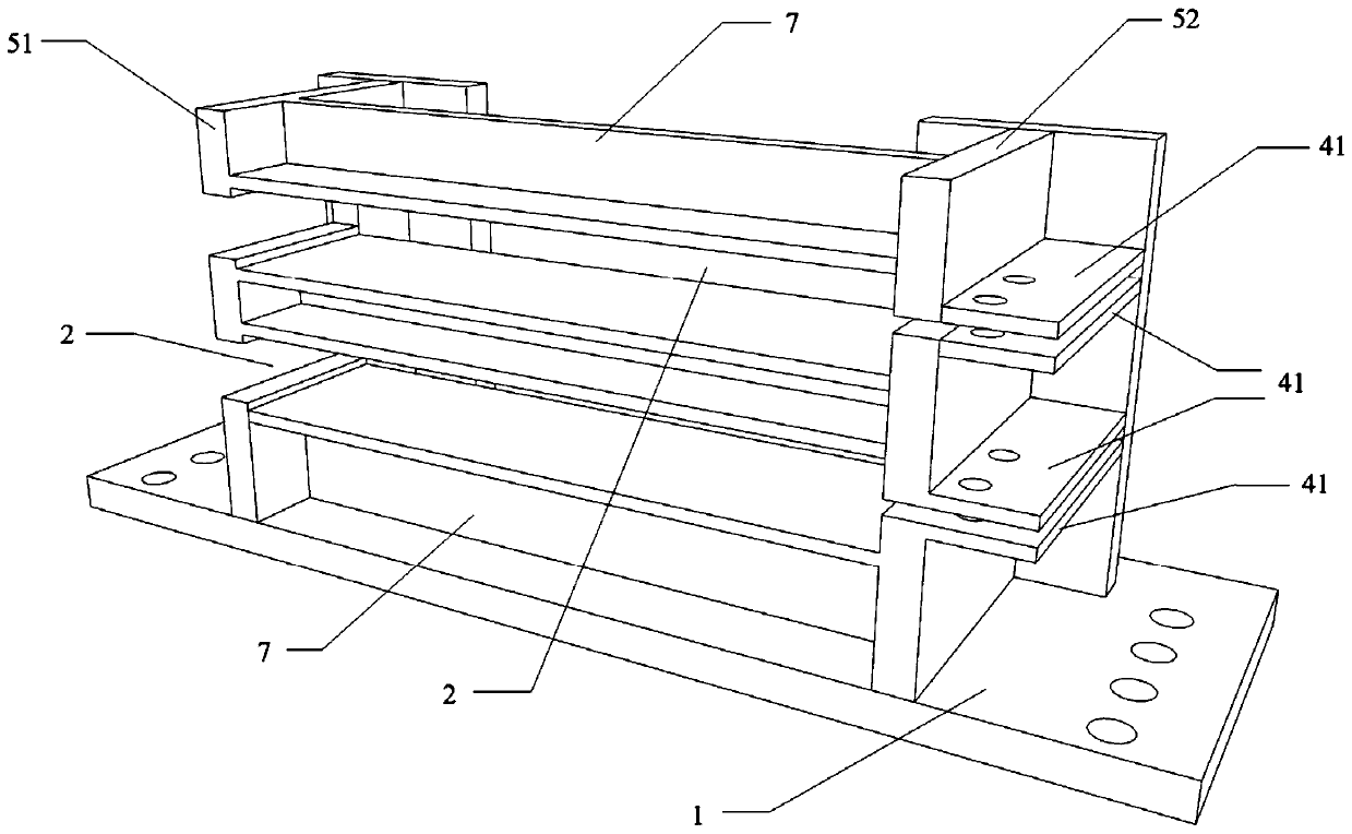 Shock absorption and energy dissipation anti-falling beam device for railway bridge