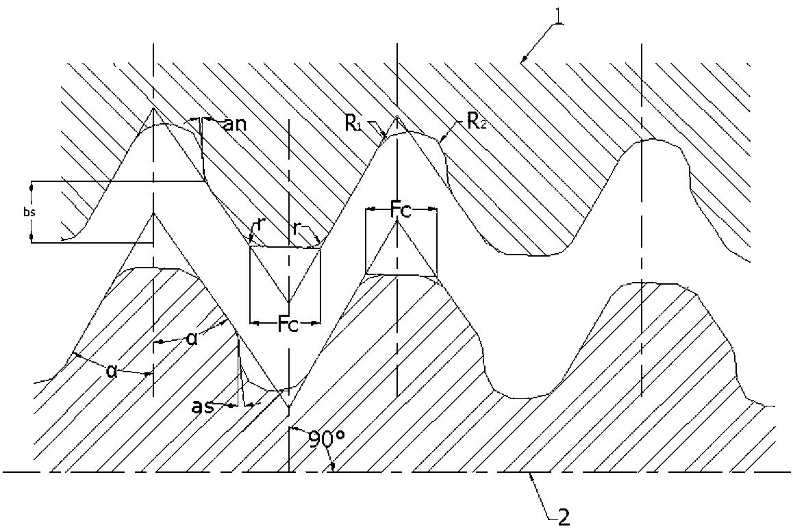 Fast-rotation type oil drill rod joint thread reinforcing structure