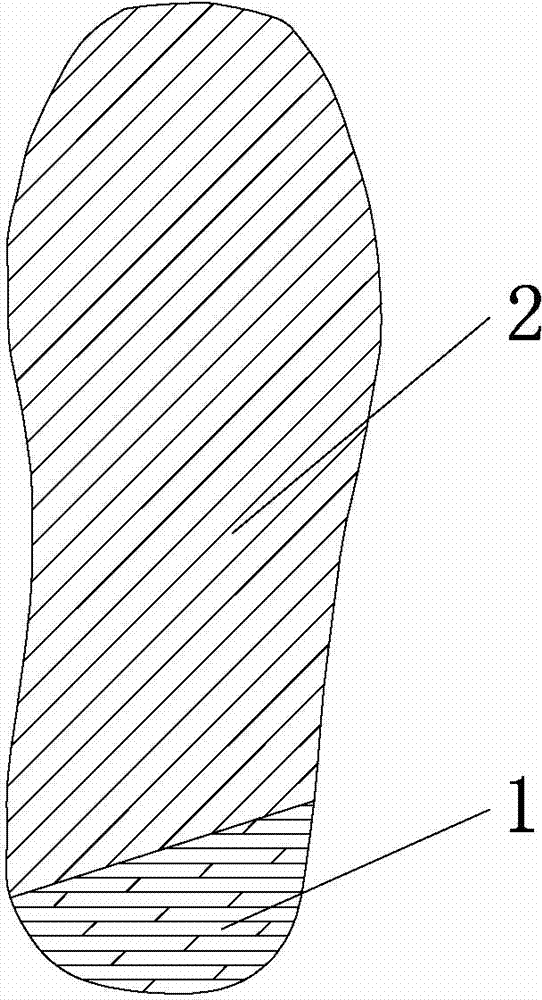 Double-hardness and double-physical-property rubber sole and preparation technology thereof